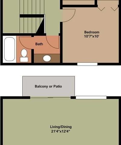 3-Bedroom Townhouse, 1.5 Baths – with Basement