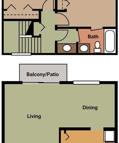 2-Bedroom Townhouse, 1 Baths – with Basement